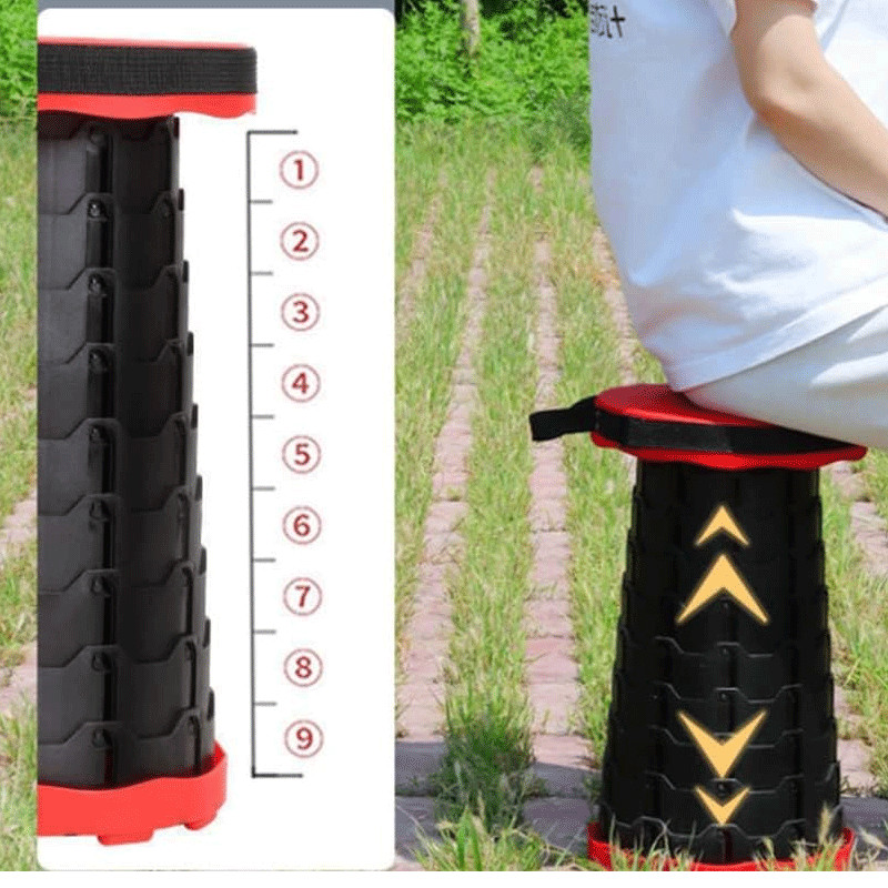 Tabouret De Plage Et De Camping Pliable Rouge EN Tunisie