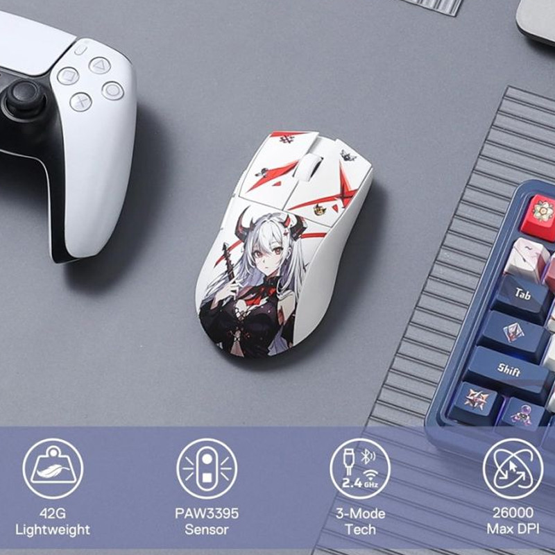 Souris Gamer Sans Fil Redragon K1NG AK PRO M916AK Blanc En Tunisie