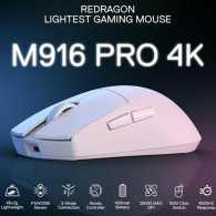Souris Gamer Sans Fil Redragon K1NG 4K PRO M916 PRO Blanc En Tunisie Souris Gamer Sans Fil Redragon K1NG 4K PRO M916 PRO Blanc En Tunisie