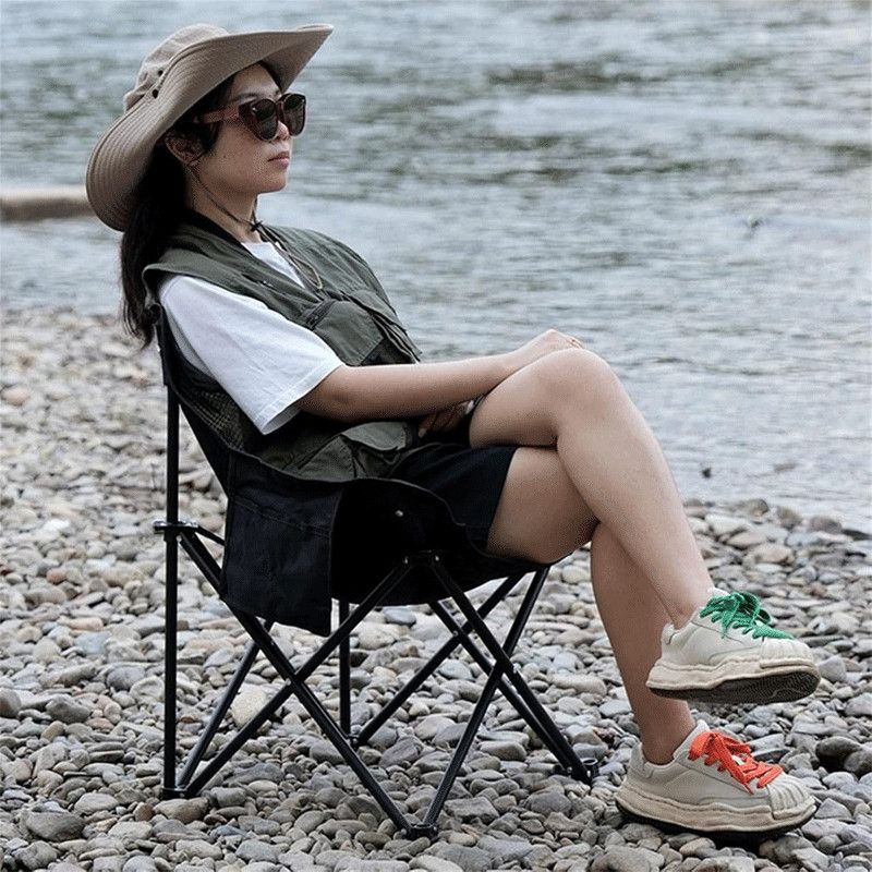Chaise De Plage Et De Camping Pliable M3 Noir en Tunisie