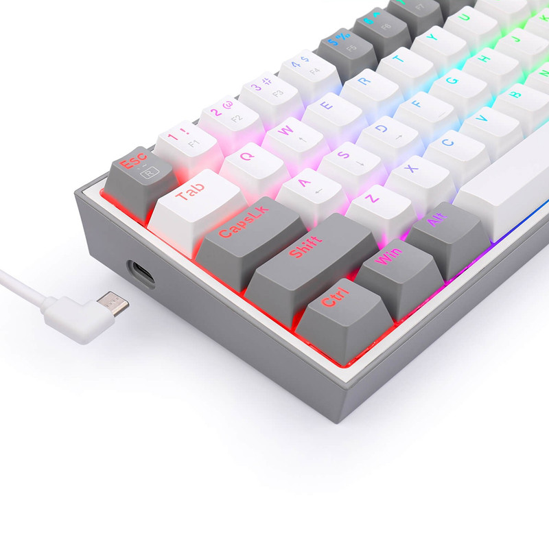 Clavier Gamer Mécanique Redragon Fizz K617 RGB Blanc en Tunisie