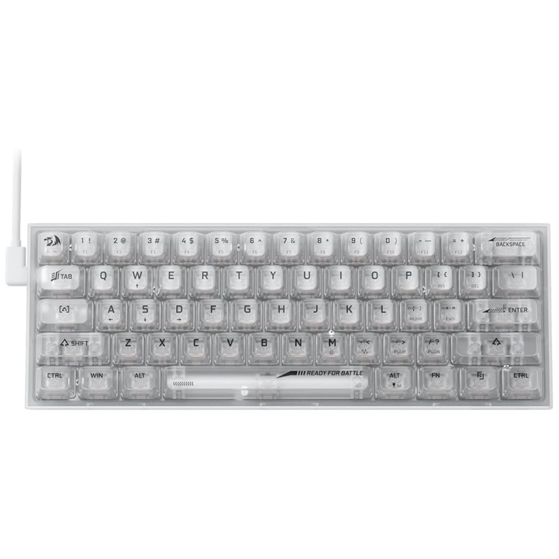 Clavier Gamer Mécanique Redragon Fizz K617 RGB Transparent en Tunisie