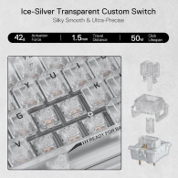 Clavier Gamer Mécanique Redragon Fizz K617 RGB Transparent en Tunisie Clavier Gamer Mécanique Redragon Fizz K617 RGB Transparent en Tunisie