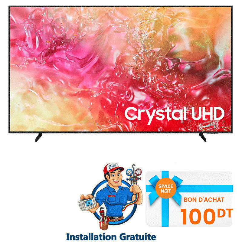 Samsung DU7000 65" 4k Crystal UHD Smart Noir en Tunisie Samsung DU7000 65" 4k Crystal UHD Smart Noir en Tunisie