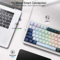 Clavier Gamer Redragon Eisa Pro K686WB RGB Blanc En Tunisie Clavier Gamer Redragon Eisa Pro K686WB RGB Blanc En Tunisie