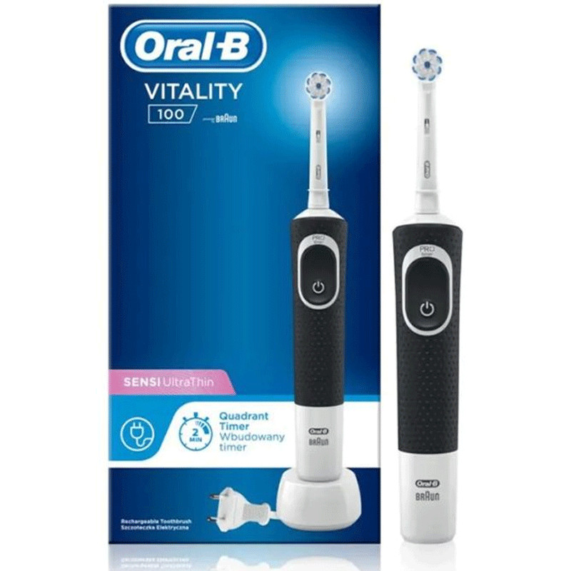 Brosse À Dents Électrique Oral-B Sensitive D100-413-1-N Noir en Tunisie