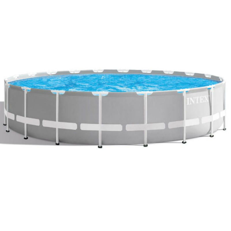 Piscine Tubulaire Intex Prism Frame Ronde 5.49 x 1.22 m Avec Pompe - Gris