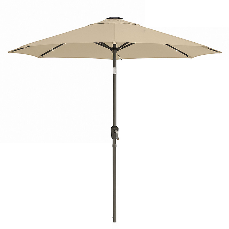 Parasol De Jardin Avec Support 2.70M Grège Parasol De Jardin Avec Support 2.70M Grège