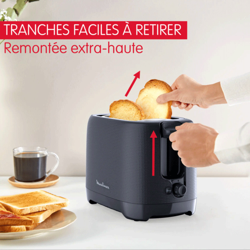 Grille Pain Moulinex Morning LT2M0810 850W Noir en Tunisie
