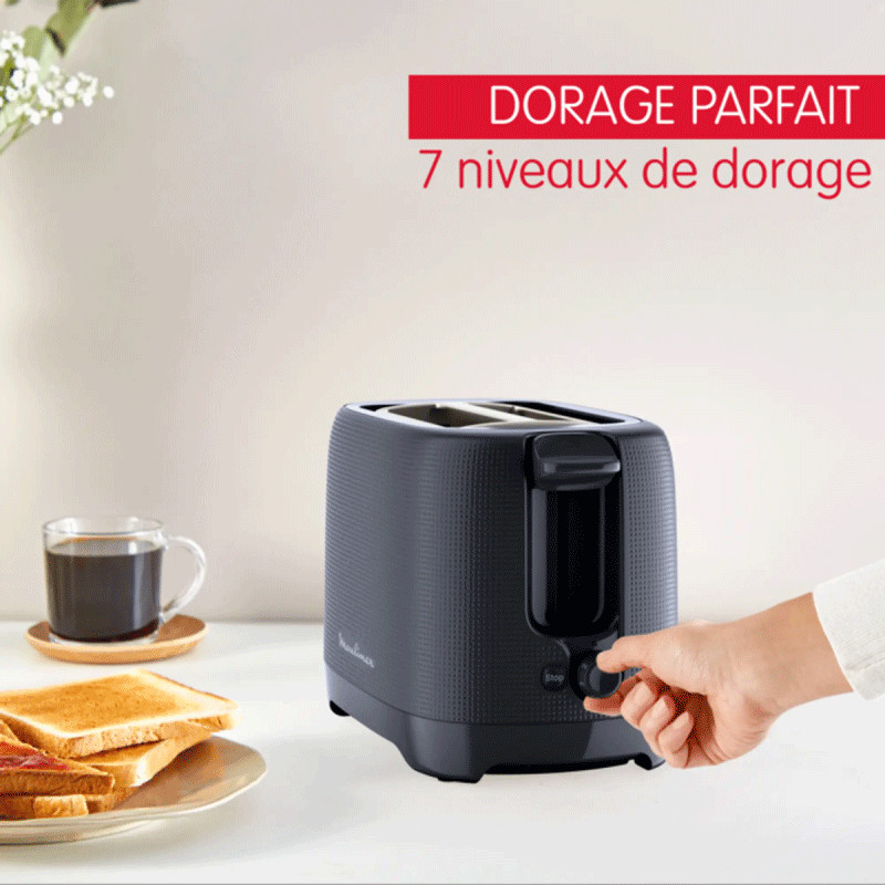 Grille Pain Moulinex Morning LT2M0810 850W Noir en Tunisie