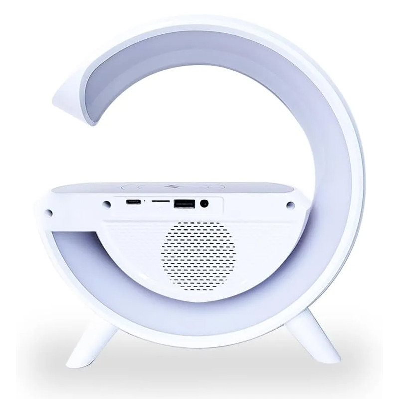 Haut Parleur Bluetooth 4en1 3401 LED Avec Chargeur Sans Fil Blanc en Tunisie