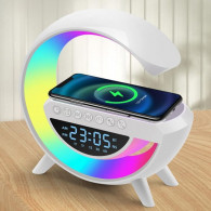 Haut Parleur Bluetooth 4en1 3401 LED Avec Chargeur Sans Fil Blanc en Tunisie