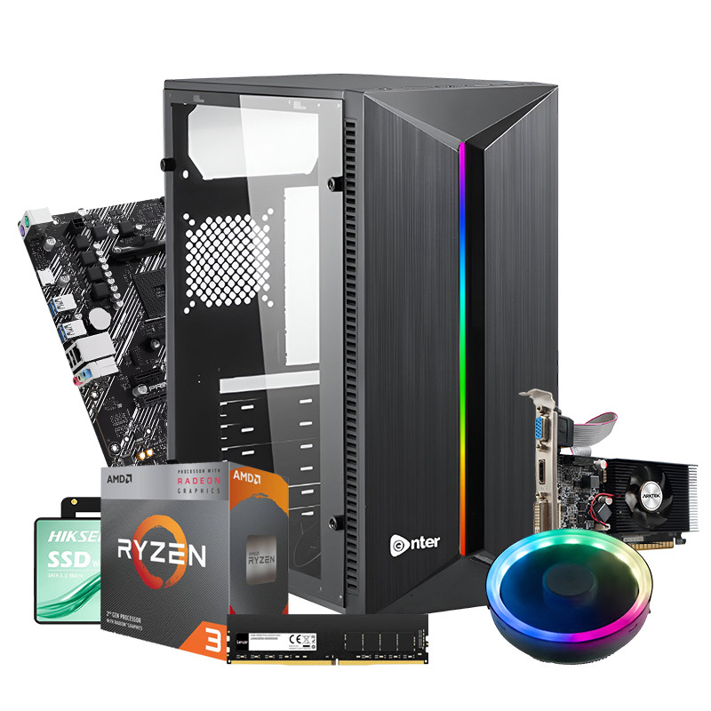 Pc Gamer Reste Cooler AMD Ryzen 3 16Go 256Go SSD Noir en Tunisie Pc Gamer Reste Cooler AMD Ryzen 3 16Go 256Go SSD Noir en Tunisie