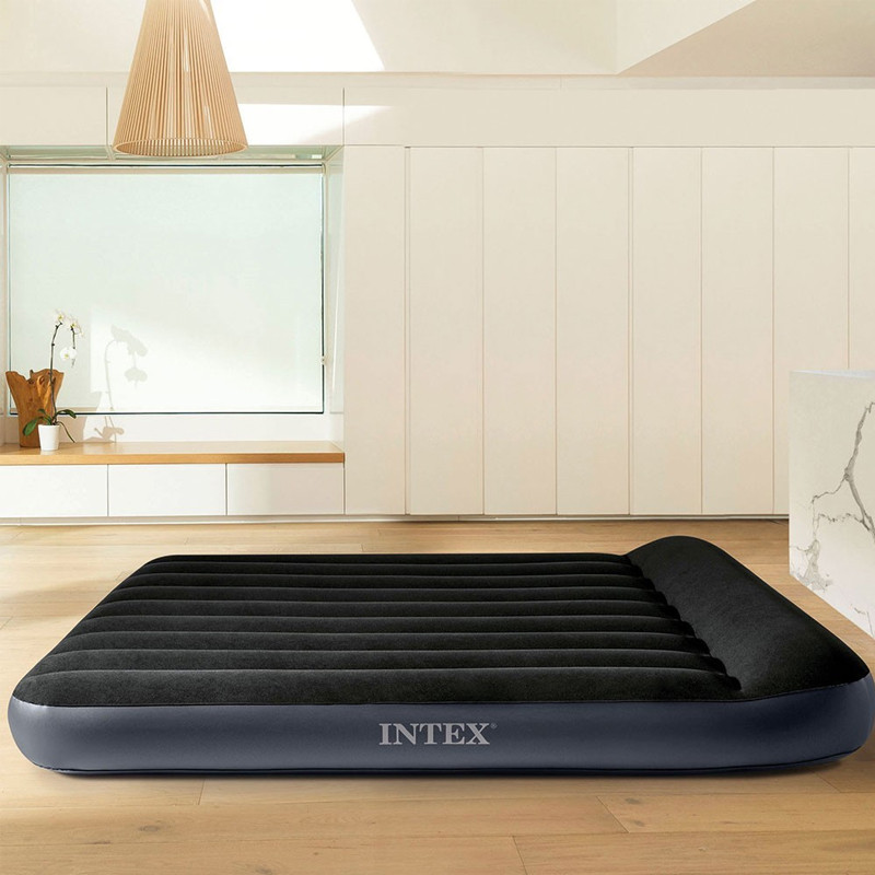 Matelas Gonflable Intex Pillow Rest Classic large 2 personnes Noir en Tunisie