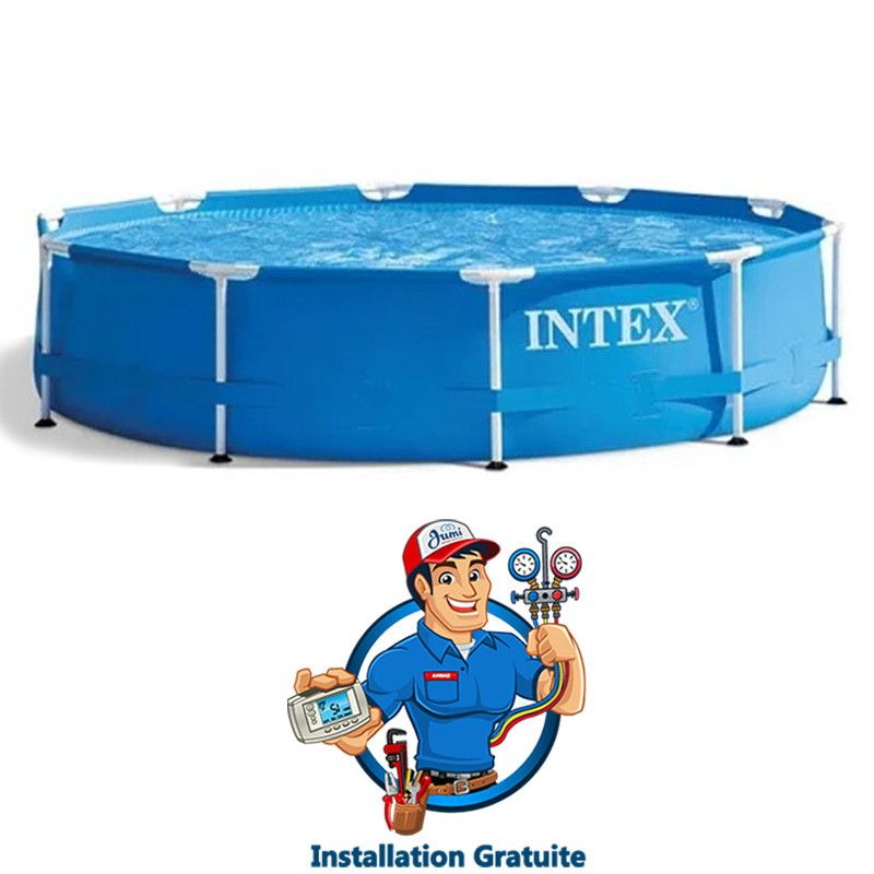 Petite Piscine Intex Metal Frame Ronde 3,05 x 0,76 m - Bleu Petite Piscine Intex Metal Frame Ronde 3,05 x 0,76 m - Bleu