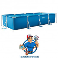 Piscine Métal Intex Frame Junior rectangulaire Bleu en Tunisie