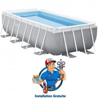 Piscine Tubulaire Intex Prism Frame Rectangulaire 4 x 2 x 1m Gris En Tunisie