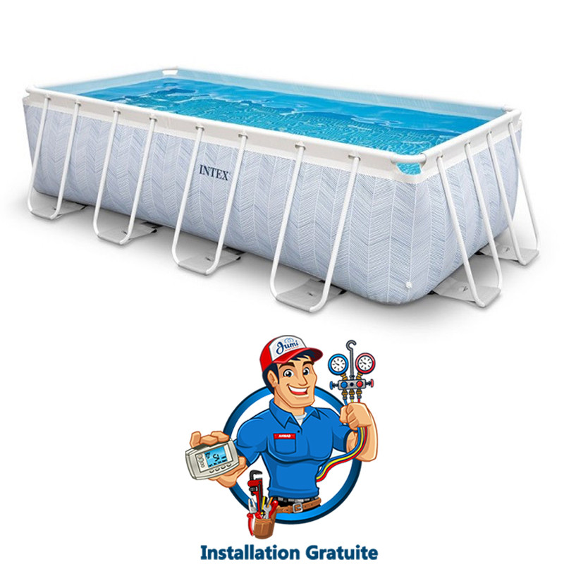 Piscine Tubulaire Intex Chevron Rectangulaire 4 x 2 x 1 m Bleu en Tunisie Piscine Tubulaire Intex Chevron Rectangulaire 4 x 2 x 1 m Bleu en Tunisie