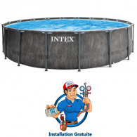 Piscine Tubulaire Intex Baltik 26744 Ronde 5.49 x 1.22 m - Gris Piscine Tubulaire Intex Baltik 26744 Ronde 5.49 x 1.22 m - Gris