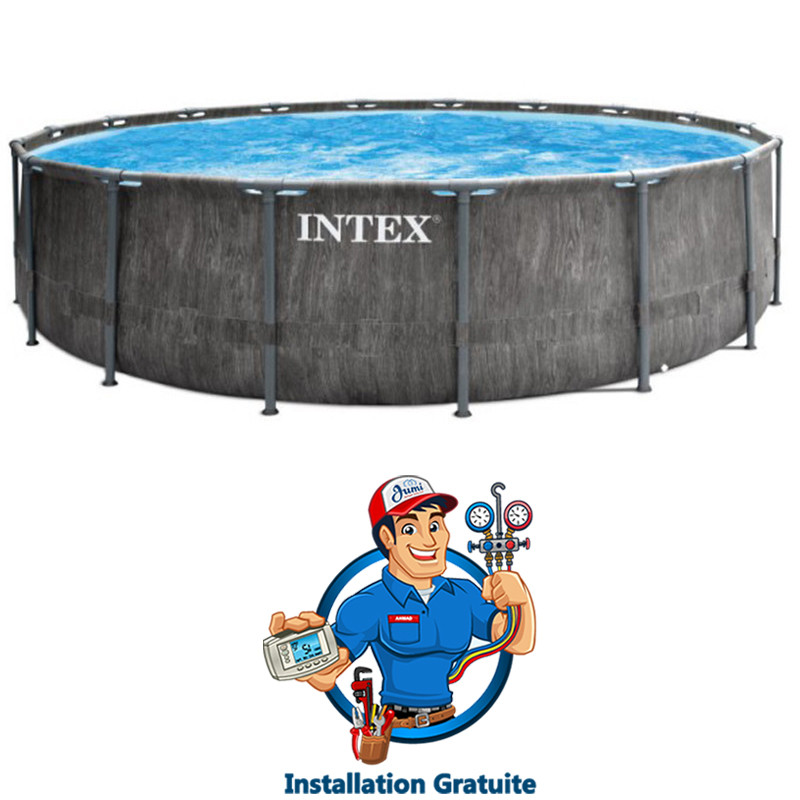 Piscine Tubulaire Intex Baltik 26744 Ronde 5.49 x 1.22 m - Gris Piscine Tubulaire Intex Baltik 26744 Ronde 5.49 x 1.22 m - Gris