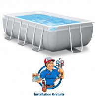 Piscine Tubulaire Intex Prism Frame Rectangulaire 4 x 2 x 1.22 m Gris En Tunisie
