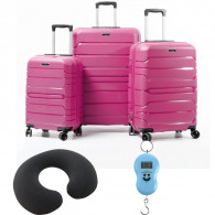 Set De Trois Valises Titou Avec Afficheur Rose Fuchsia en Tunisie