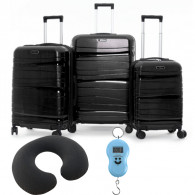 Set De Trois Valises Titou Avec Afficheur Noir Tunisie