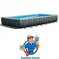 Piscine Tubulaire Intex Ultra XTR Rectangulaire 9.75 x 4.88 x 1.32 m Gris en Tunisie