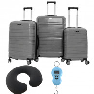 Set De 3 Valises Incassable Gris