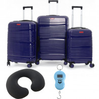 Set De Trois Valises Bleu Foncé en Tunisie