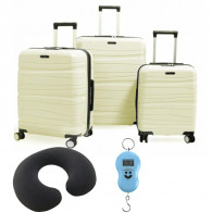 Set De Trois Valises Titou Avec Afficheur Beige en Tunisie