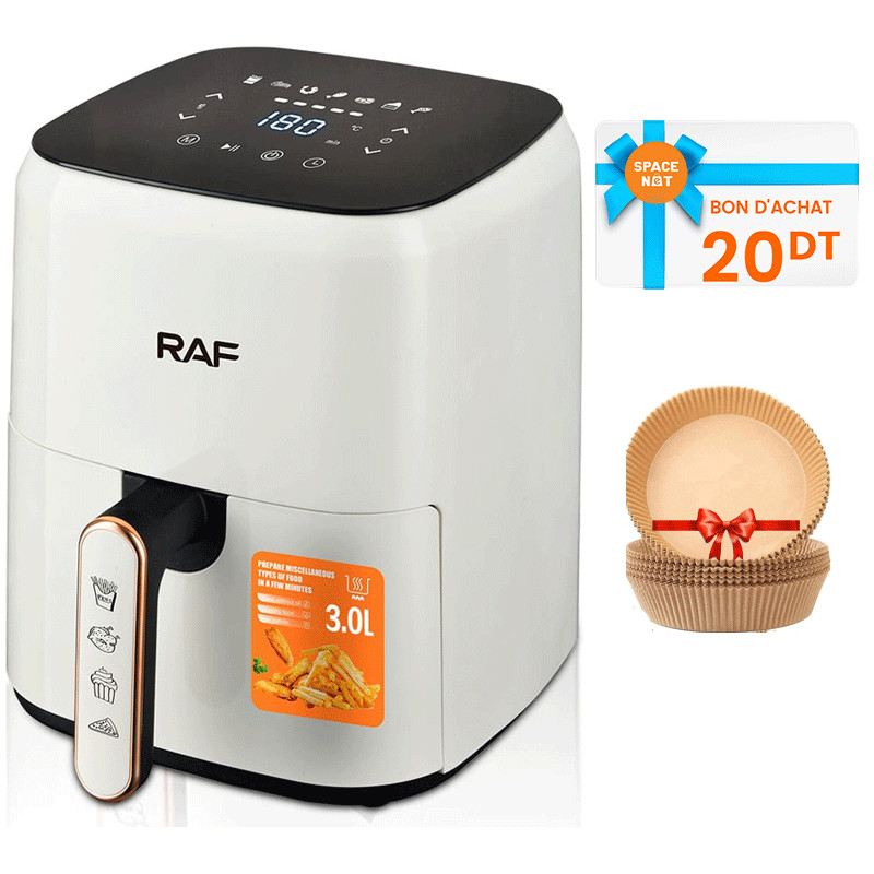 Air Fryer Raf Far R.5362W 1300W 3L Blanc en Tunisie Air Fryer Raf Far R.5362W 1300W 3L Blanc en Tunisie