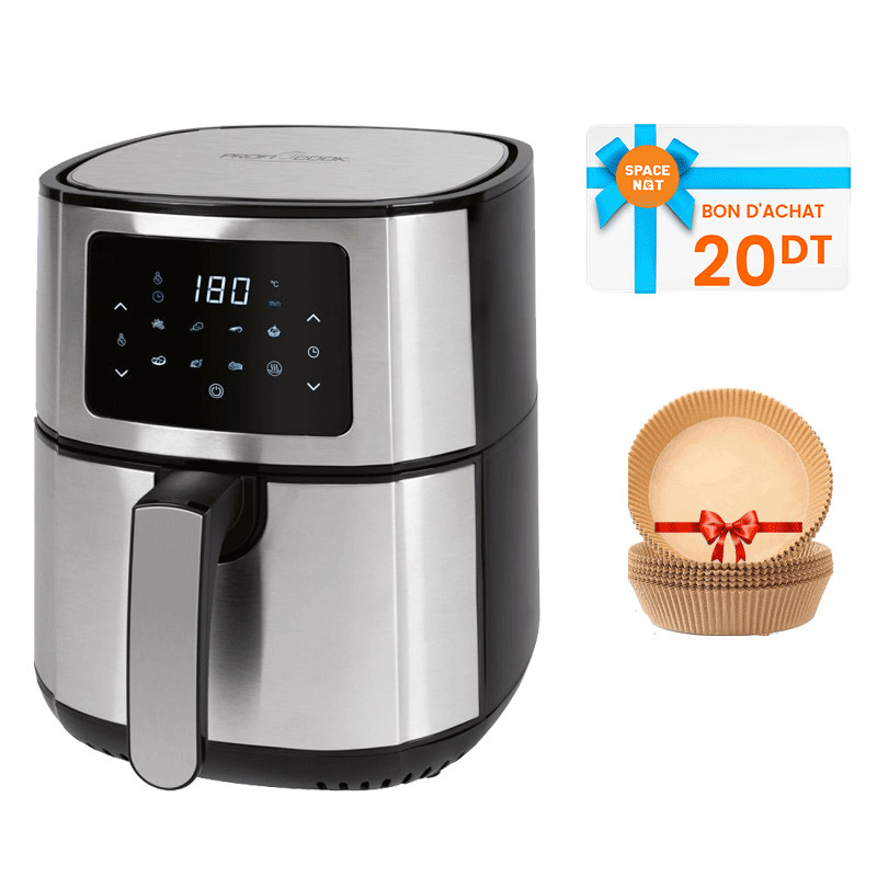 Air Fryer Proficook PC-FR1239H 5.5L Noir & Silver en Tunisie Air Fryer Proficook PC-FR1239H 5.5L Noir & Silver en Tunisie