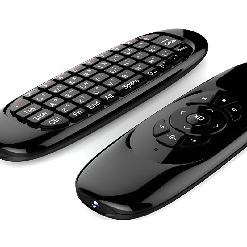 Air Mouse Sans Fil Avec Clavier Rechargeable Noir En Tunisie