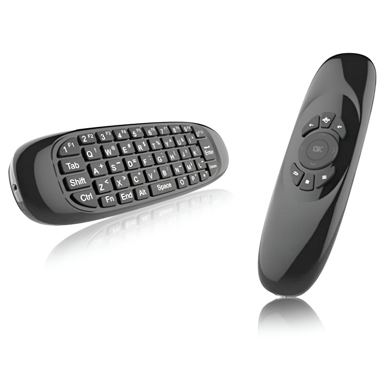 Air Mouse Sans Fil Avec Clavier Rechargeable Noir En Tunisie