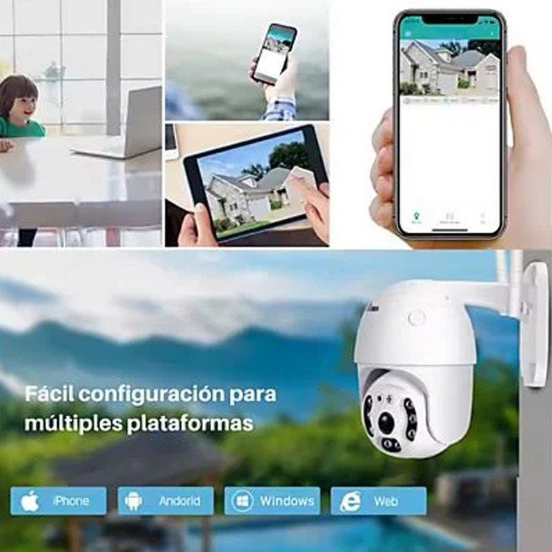 Caméra De Surveillance Extérieur Jortan JT-8271QJ Smart 2MP Wifi Blanc En Tunisie