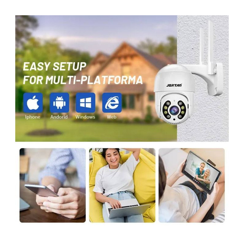 Kit de Surveillance Jortan 4 Caméras Externes 2MP Avec Ecran en Tunisie
