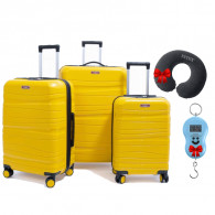 Set De Trois Valises Jaune Moutarde en Tunisie