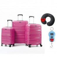 Set De Trois Valises Titou Avec Afficheur Rose Fuchsia en Tunisie