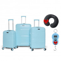 Set De 3 Valises Incassable Avec Roues Démontables Bleu Chwingum en Tunisie