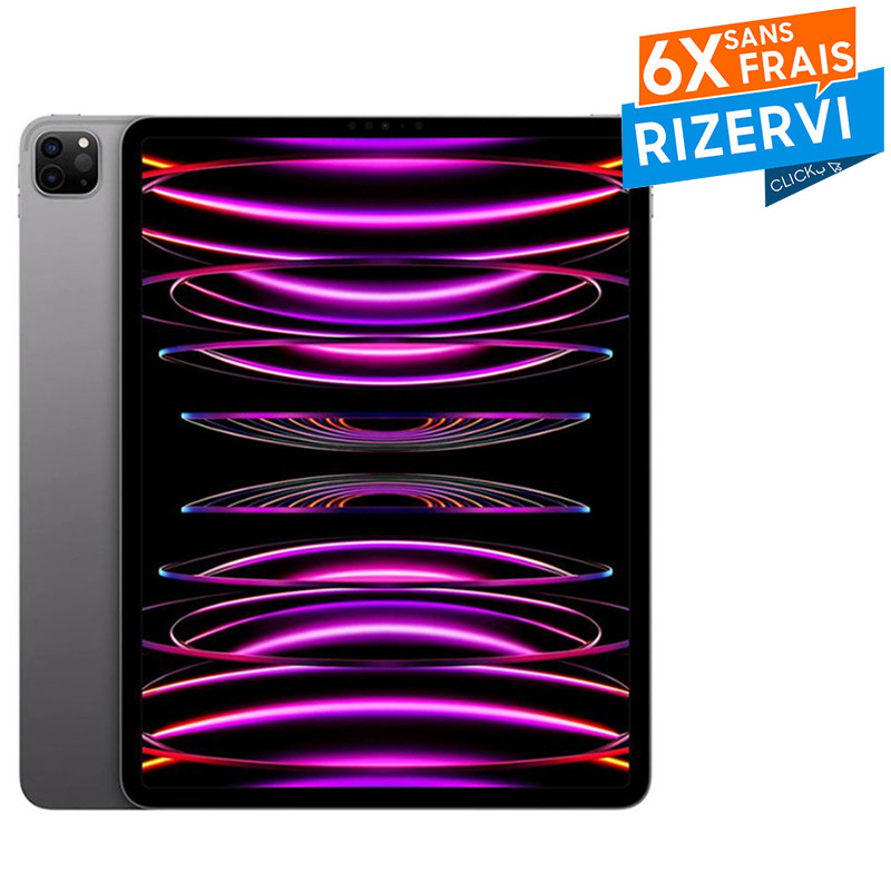 Apple Ipad 6è Génération (2022), écran12.9'' Wifi, stockage 256 Go, couleur Gris Sidéral Apple Ipad 6è Génération (2022), écran12.9'' Wifi, stockage 256 Go, couleur Gris Sidéral