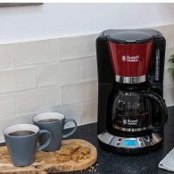 Machine à Café Russell Hobbs Colours Plus 1000W 1.25L Noir&Rouge en Tunisie Machine à Café Russell Hobbs Colours Plus 1000W 1.25L Noir&Rouge en Tunisie