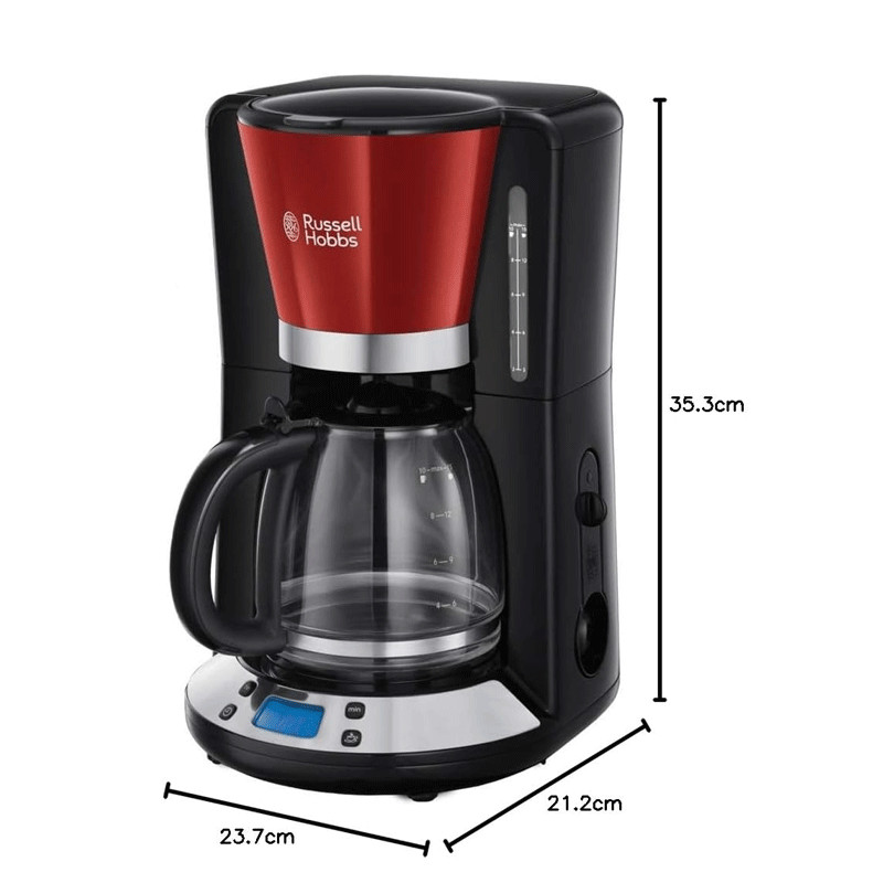 Machine à Café Russell Hobbs Colours Plus 1000W 1.25L Noir&Rouge en Tunisie