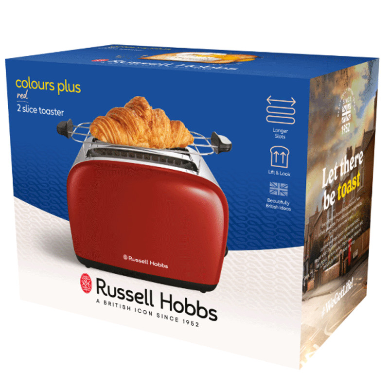 Grille Pain Russell Hobbs Colours Plus 1600W Rouge en Tunisie