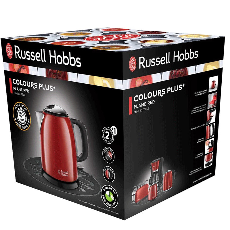Bouilloire Russell Hobbs Colours Plus 2400W 1 Litres Rouge en Tunisie