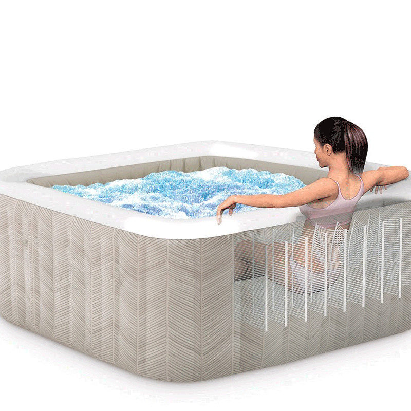 Spa Gonflable Intex Chevron 28446 4 Places Carré Beige en Tunisie