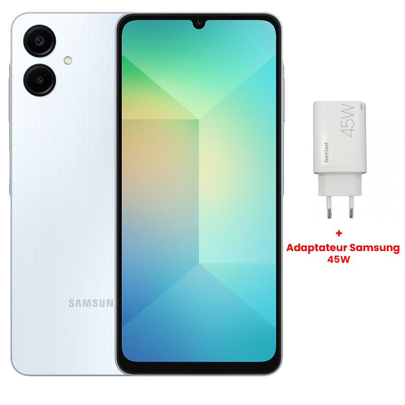 Smartphone Samsung Galaxy A06 4Go 64Go Bleu en Tunisie Smartphone Samsung Galaxy A06 4Go 64Go Bleu en Tunisie