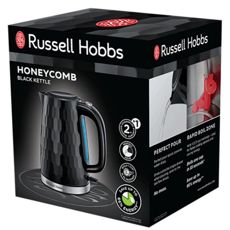 Bouilloire Russell Hobbs Honeycomb 2400W 1.7 Litres Noir EN Tunisie