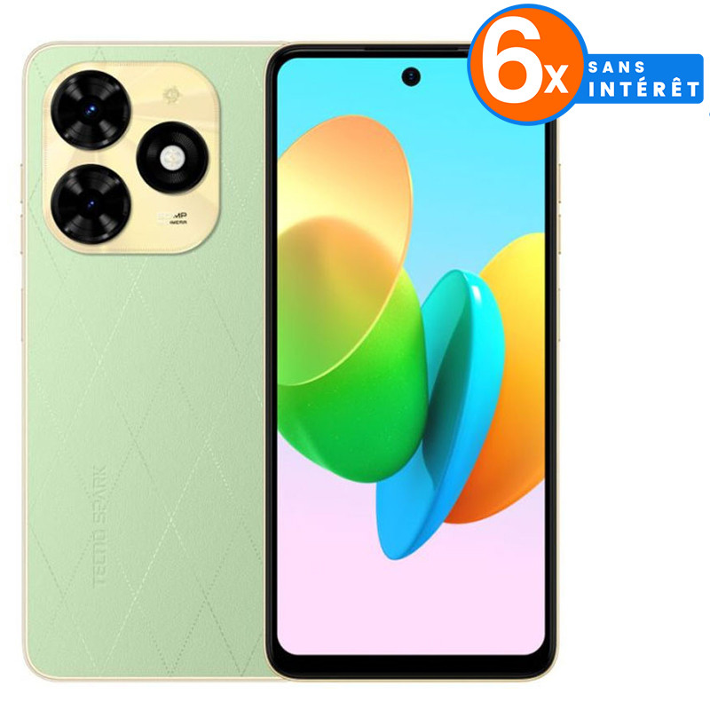 Smartphone Tecno Spark 20C 8Go 128Go Vert en Tunisie