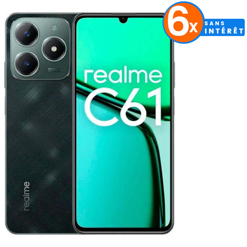 Smartphone Realme C61 6Go 128Go Vert Foncé en Tunisie Smartphone Realme C61 6Go 128Go Vert Foncé en Tunisie